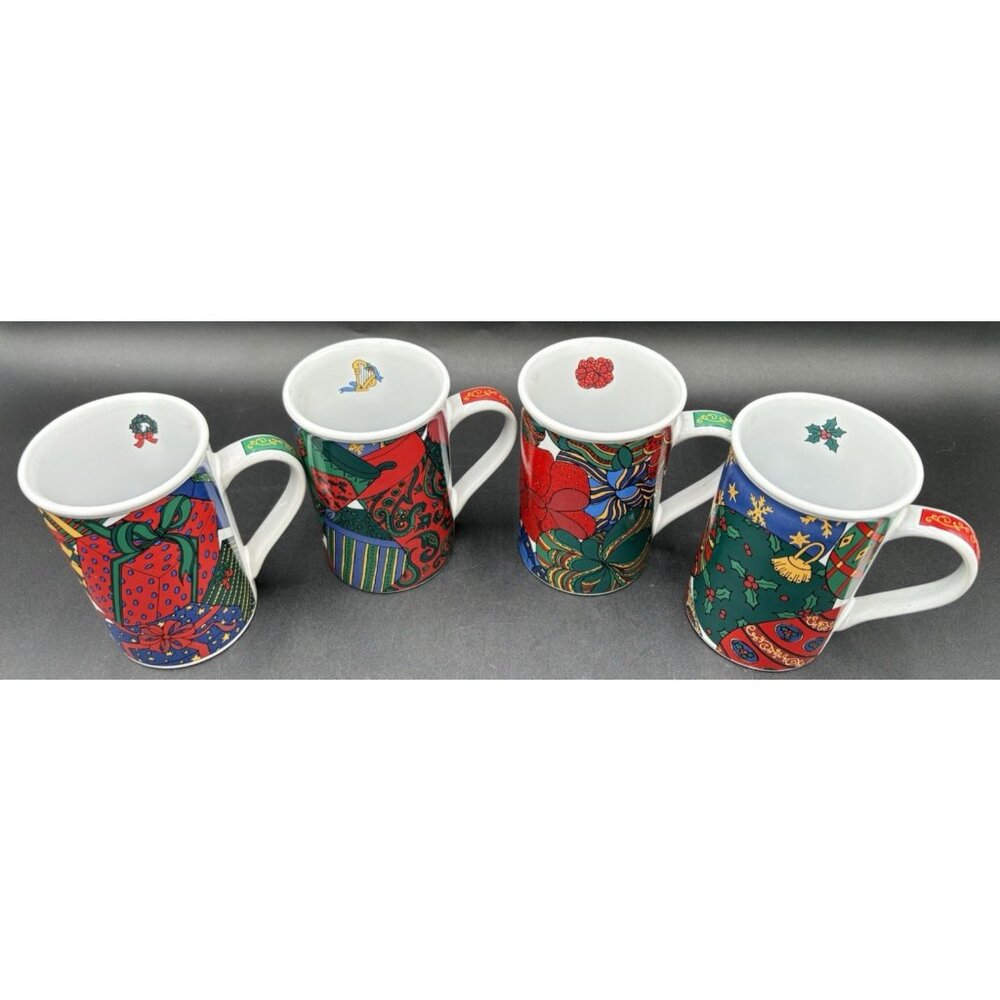 Christmas Coffee Tea Cup Holiday Mug 1995 Limited Edition Elegance Fire Works